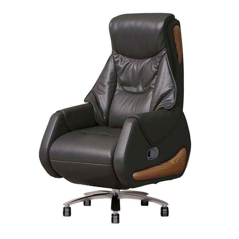 

1 Modern leather office reclining computer chair study lunch break multifunctional class chair
