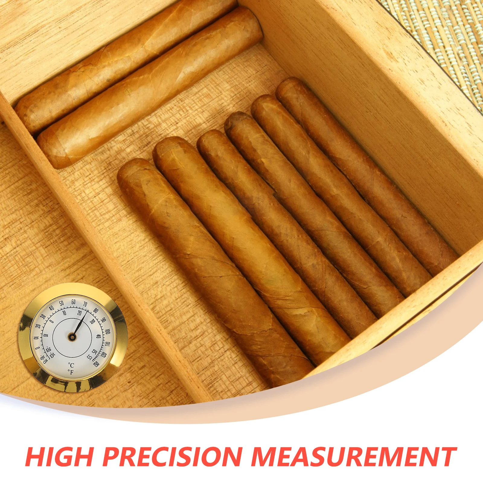 

Mini Inlaid Design Thermometer Car Temperature Guitar Case Hygrometer Indoor Environmental