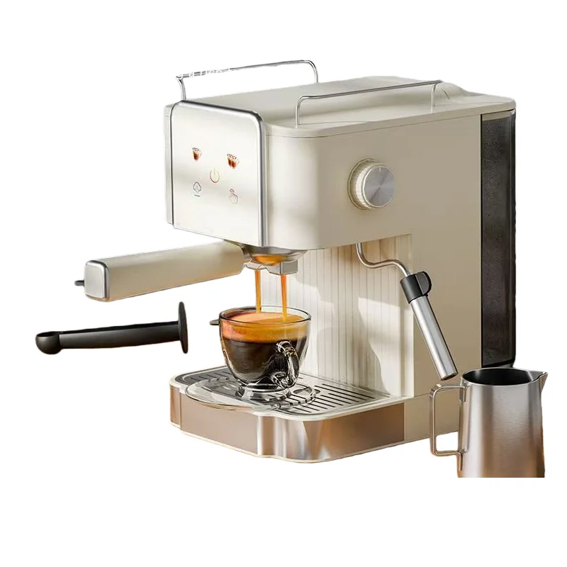 20Bar Italian Semi-Automatic Coffee Maker - Stainless Steel High-Pressure  Espresso Machine with Milk Foaming Function