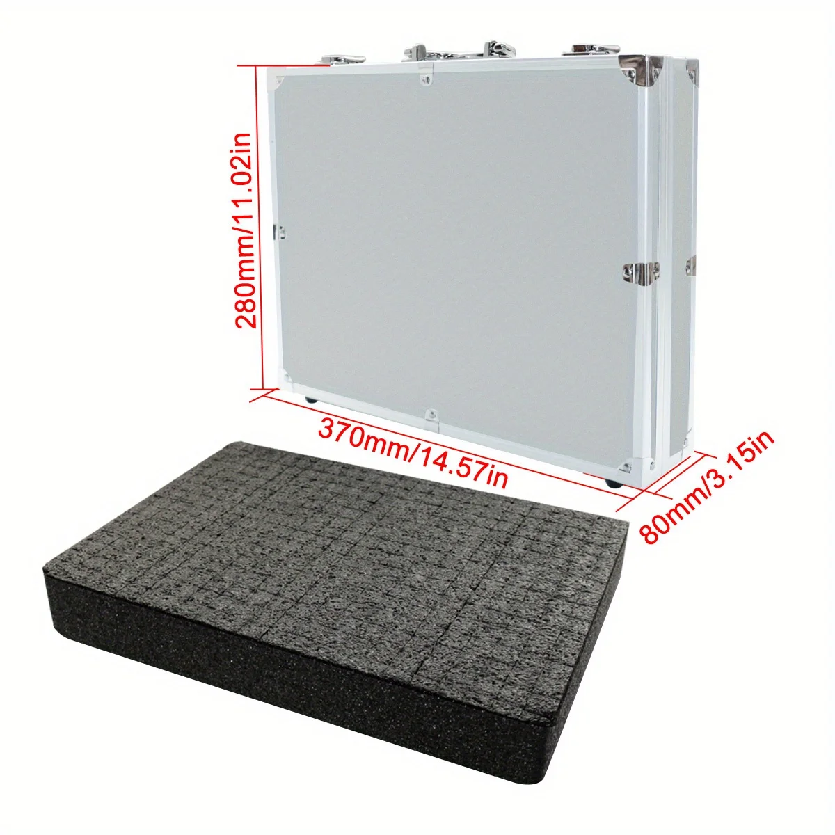 Aluminium-Werkzeugkasten zur sicheren Aufbewahrung von Geräten, Instrumentenkoffer, Fotografie-Aufbewahrungsbox für Heimfotografie und Inspektionswerkzeuge – Detail 6