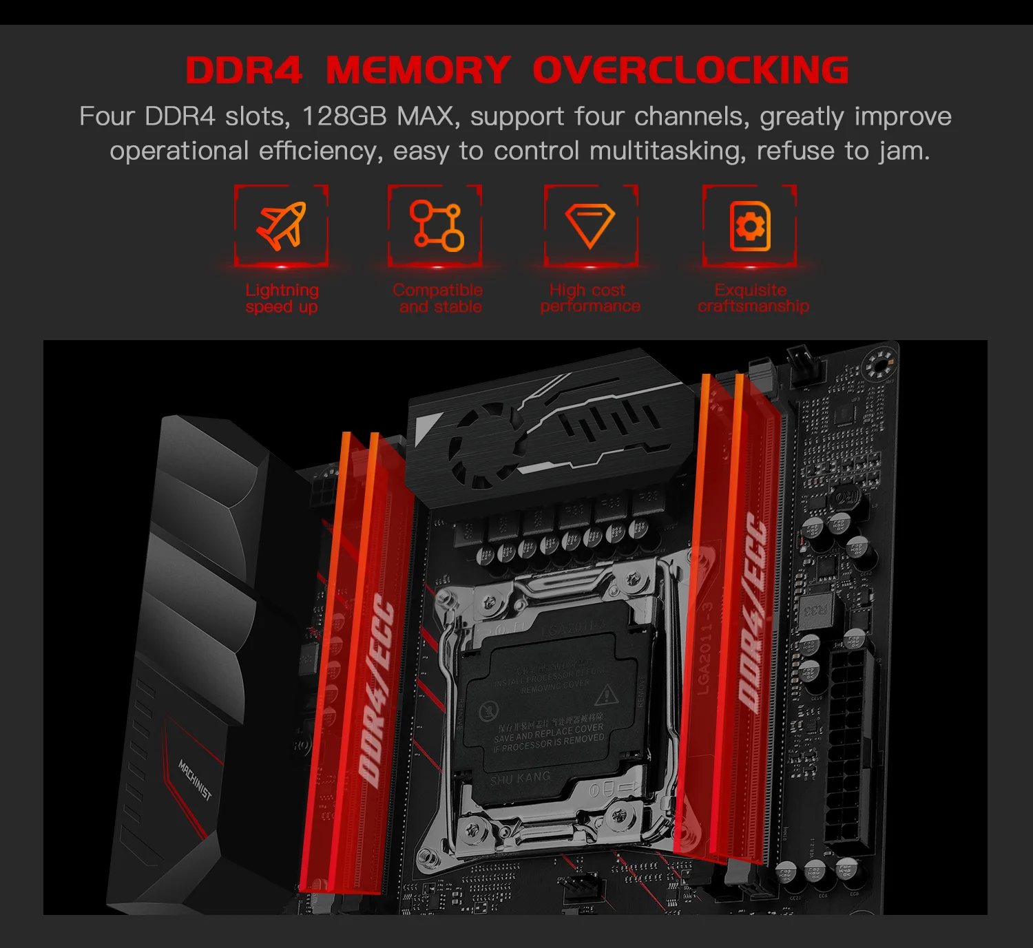 Placa Base MACHINIST X99 MR9A PRO MAX Compatible con TPM2.0 LGA