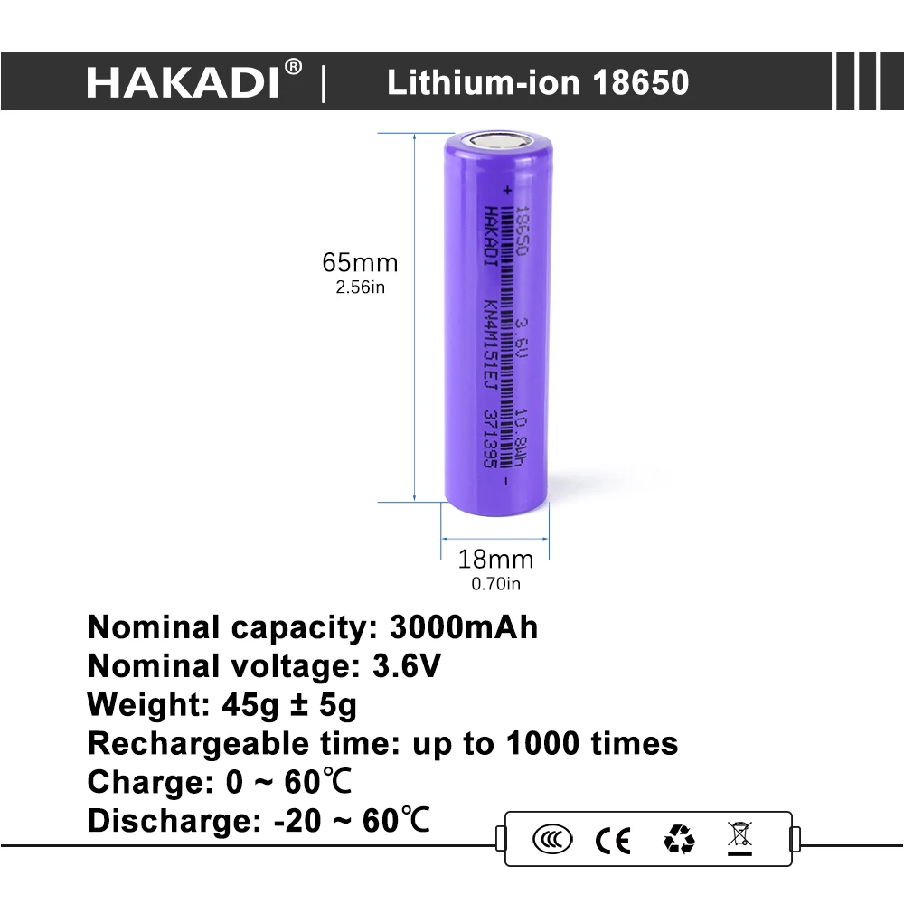 100PCS 18650 3.7V 2600mah 2900mah 3000mah Lithium-ion NMC Rechargeable Batteries 3C High Rate Discharge For DIY Solar System