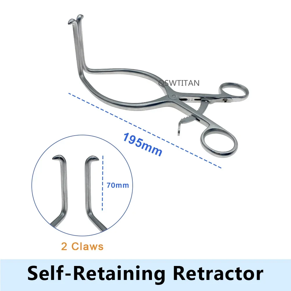 Weitlaner Retractor Stainless Steel 2 Claws Self-Retaining Retractor Spinal Retractor Orthopedics Instruments 1pcs