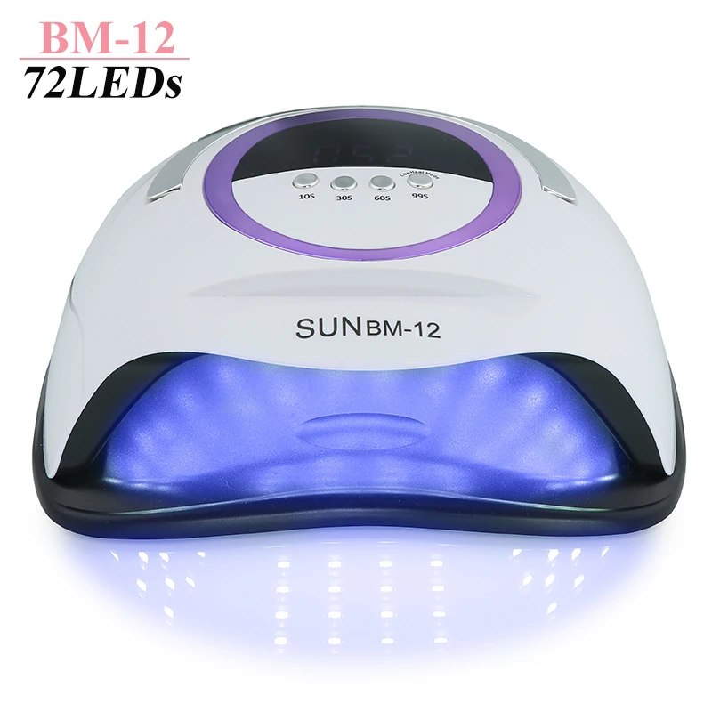 72 LEDs UV-lamp voor het drogen van nagels Snel uitharden van alle gelnagellak Professionele krachtige UV-lichtdroger met 4 timer Manicure Salon