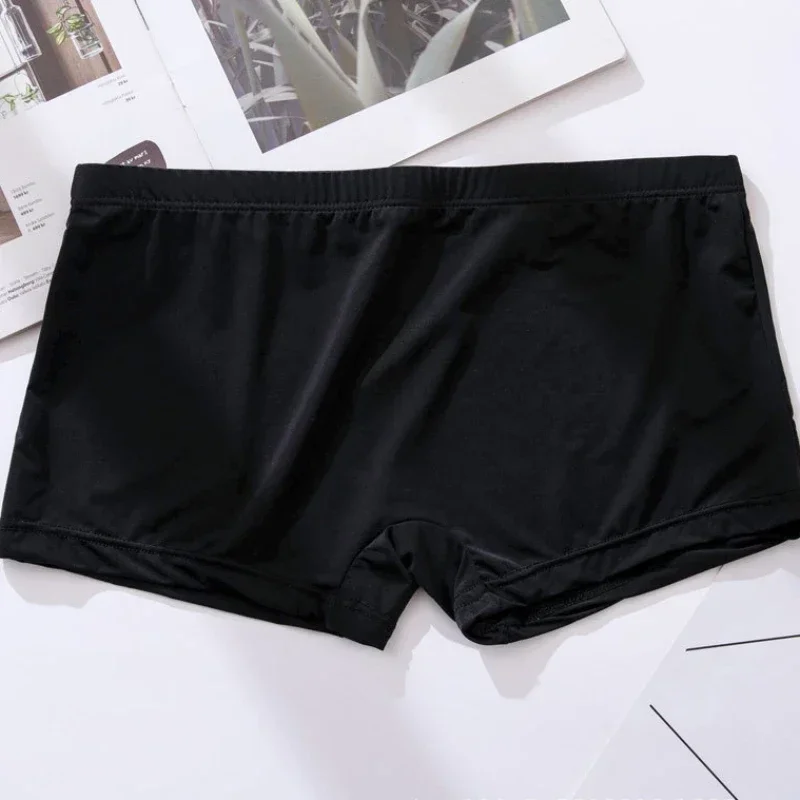 Men Boxer Ice Silk Breathable Panties Seamless Underwear Ultra-Thin Bikini Slip Homme High Elastic Underpants Skinny Cuecas