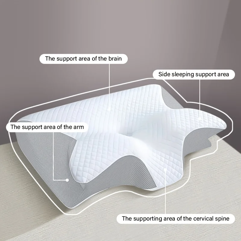 وسادة جديدة للرقبة من إسفنج الذاكرة، وسادة دعم مريحة، راحة انتعاش بطيء للاسترخاء أثناء النوم والسفر