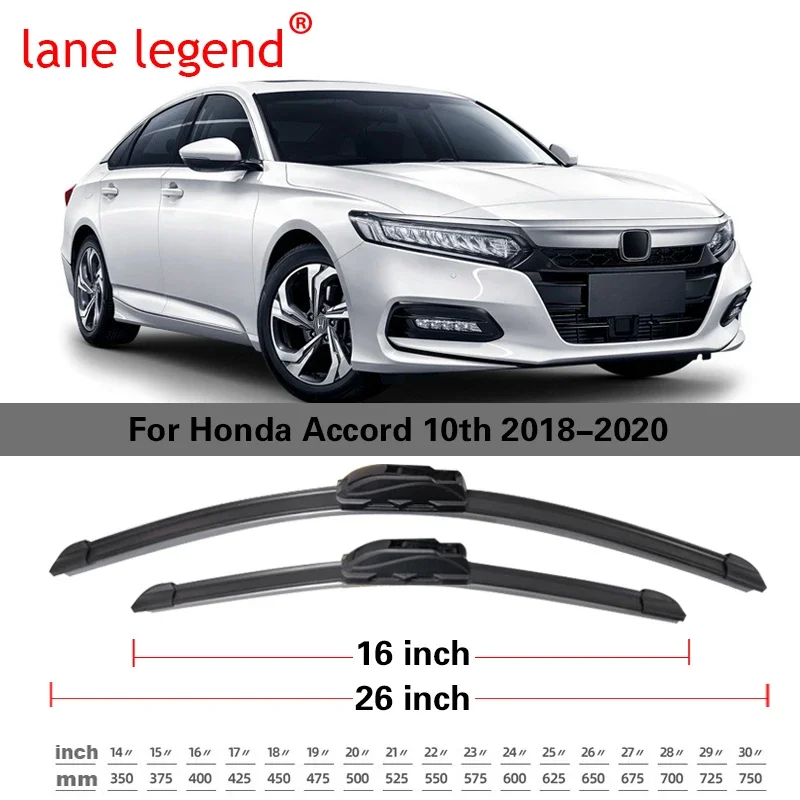 for Honda Accord 10 X 2018 2019 2020 MK10 10th Gen Car Wiper Blades Front Window Windscreen Windshield Wipers Car Accessories