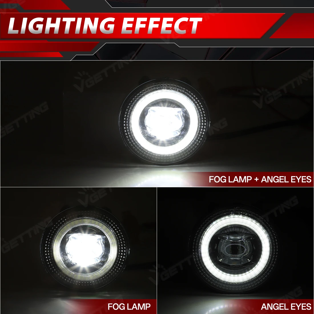 Car Fog Lamp Assembly For Chevy Camaro 2010 2011 2012 2013 LED Angle Eye Front Headlight With Covers Switch Wiring Accessories view 3