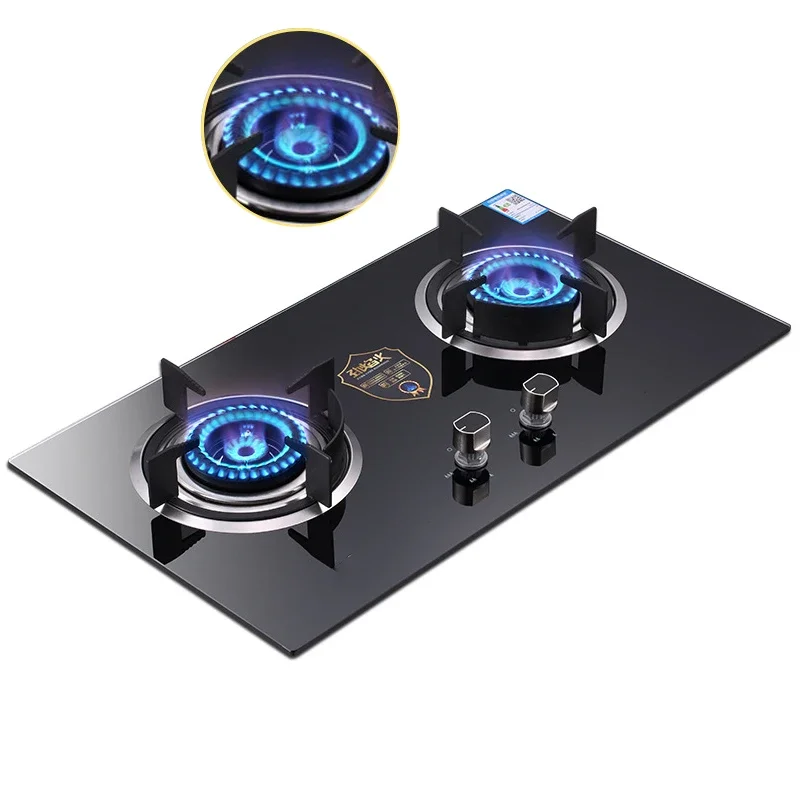 A15 Household Energy-Saving Stove Desktop  Gas Stove  Double-Head Burner 4.2KW Fierce Stove  Liquefied Gas/Natural Gas