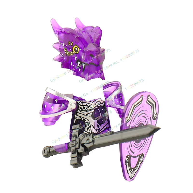 QQ04-7 tijolos de cavaleiro morto mini figuras de ação modelo acessórios moc dragão cavaleiros blocos de construção brinquedos diy para crianças presentes