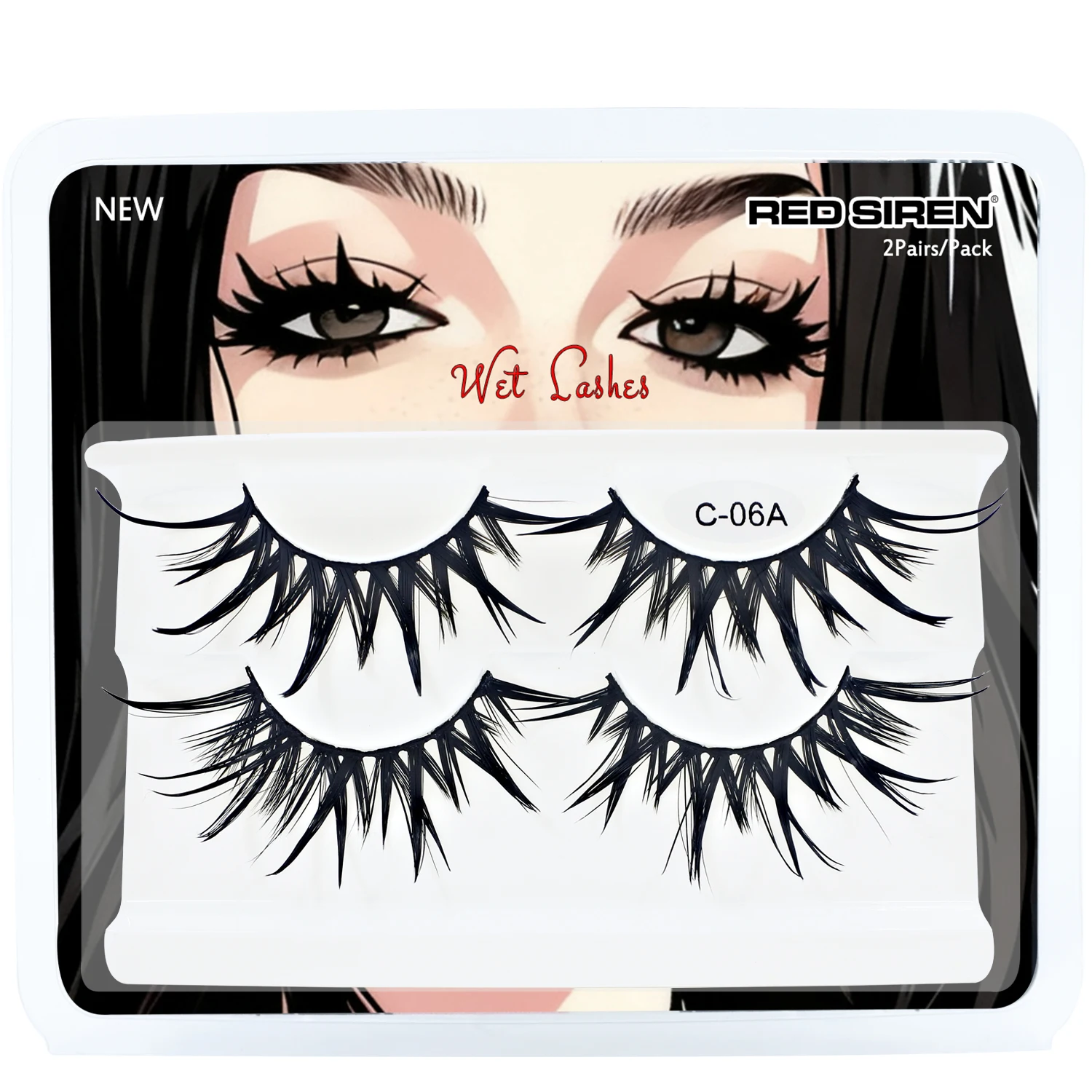 Cosplay Falsche Wimpern 2 Paare/paket Nass Streifen Wimpern Mit Spikes Neue Frau Make-Up Manga Wimpern