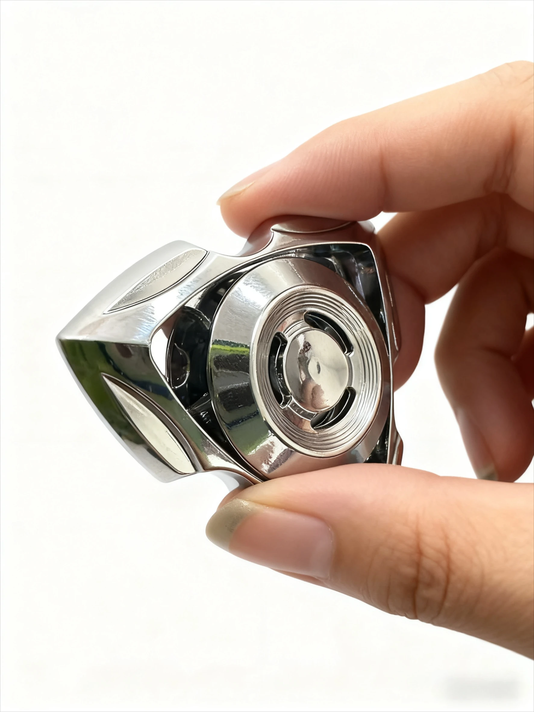 ของเล่นฟิดเจ็ตสปินเนอร์โลหะระดับพรีเมียม – ไตรสปินเนอร์สีรุ้งและสปินเนอร์สีเงินสำหรับบรรเทาความเครียด ความตื่นตระหนก และความกังวล