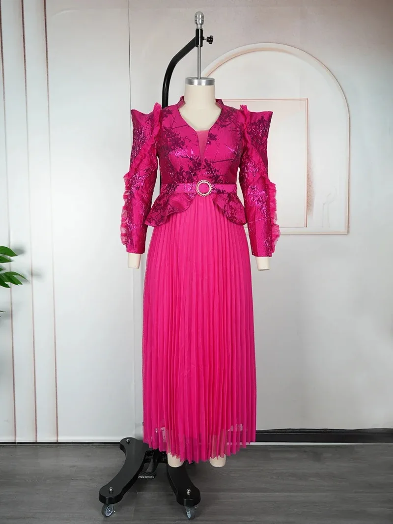 

Plus Size African Party Dresses for Women Autumn Fashion Dashiki Ankara Wedding Evening Gown Elegant 2026 Muslim Maxi Dress