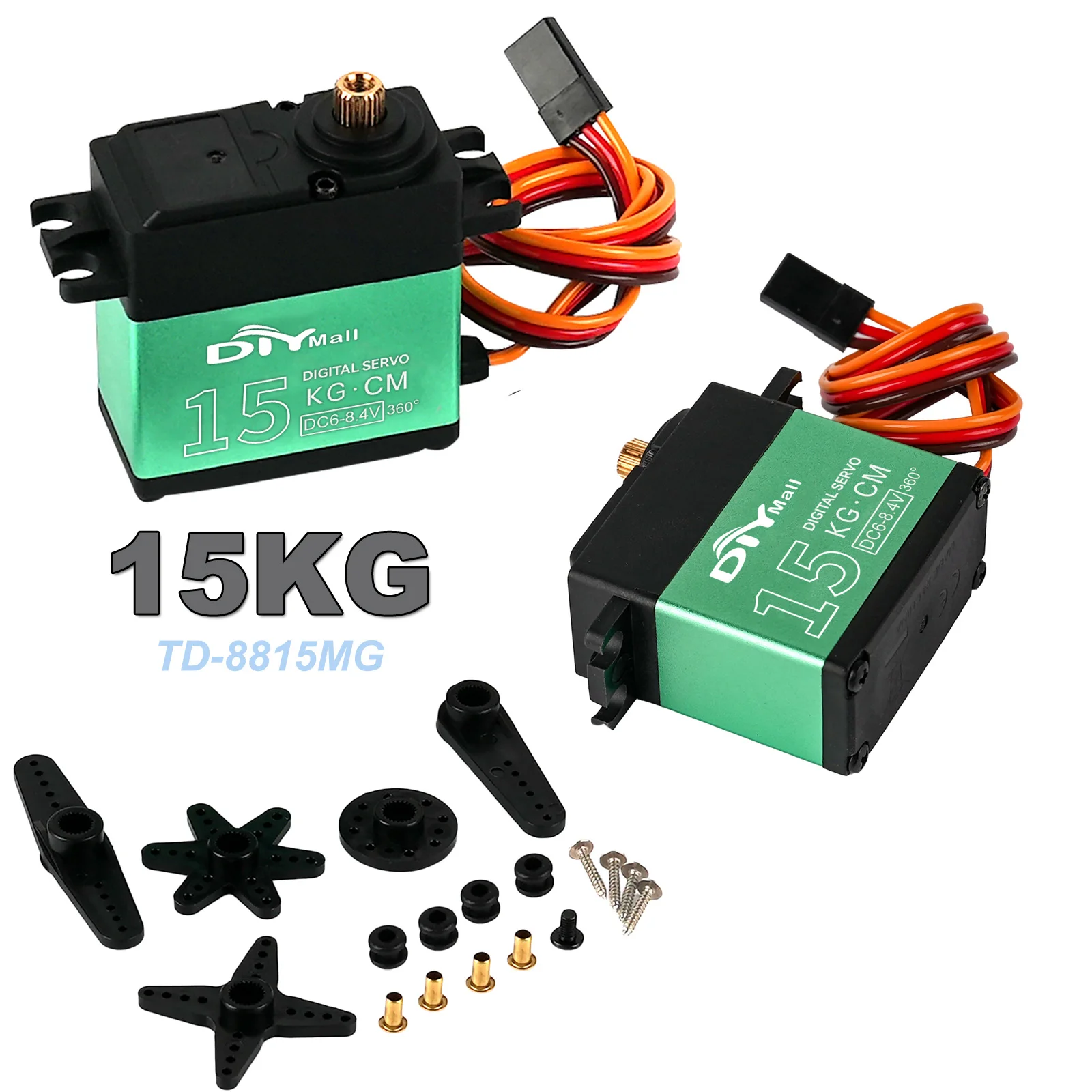 

15 кг TD-8815MG Цифровой серводвигатель с угольной щеткой 180 ° /270 ° /360 ° Металлические сервоприводы DIY игрушки детали для радиоуправляемого робота автомобиля модель самолета