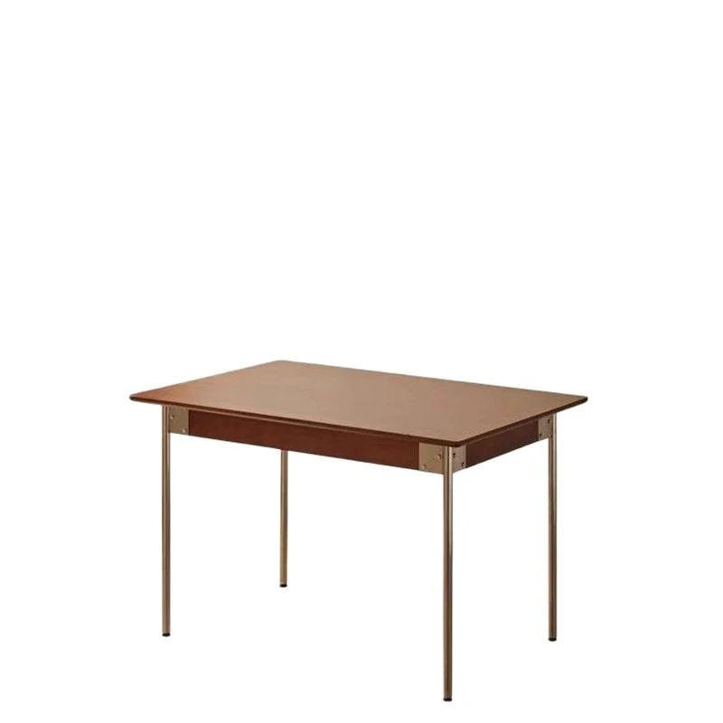 Retro solid wood dining table, household small apartment rectangular dining table and chair combination