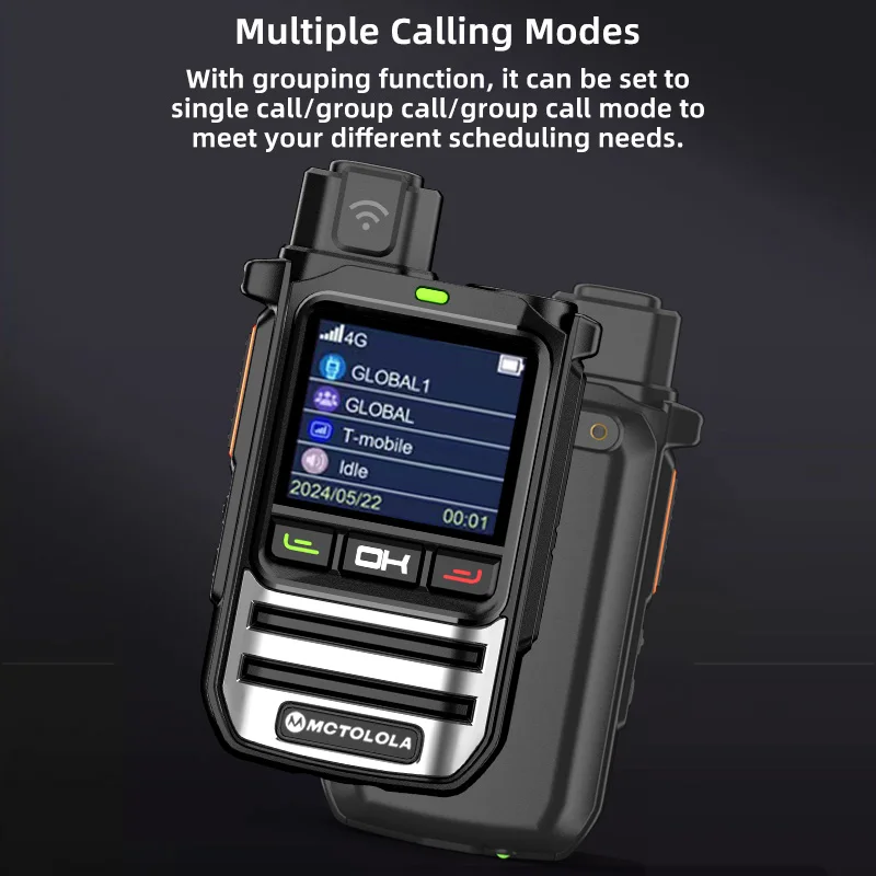 MOTOLOA 4G SIM Lifetime Free LTE POC Two Way Wireless Radio 5000km Global Coverage Handheld Walkie Talkie Suitable for Remote