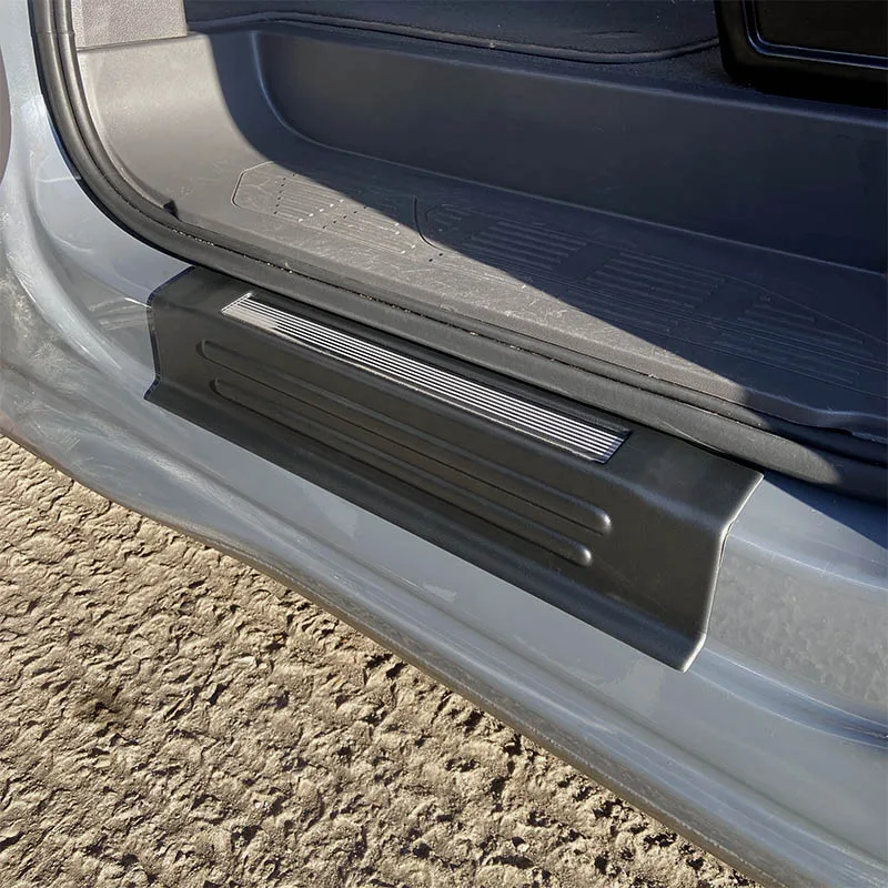 2pcs Door Sill Protector For Volkswagen T7 Door Greeting Step Door Threshold Decorative Protection Pad With Adhesive Tape