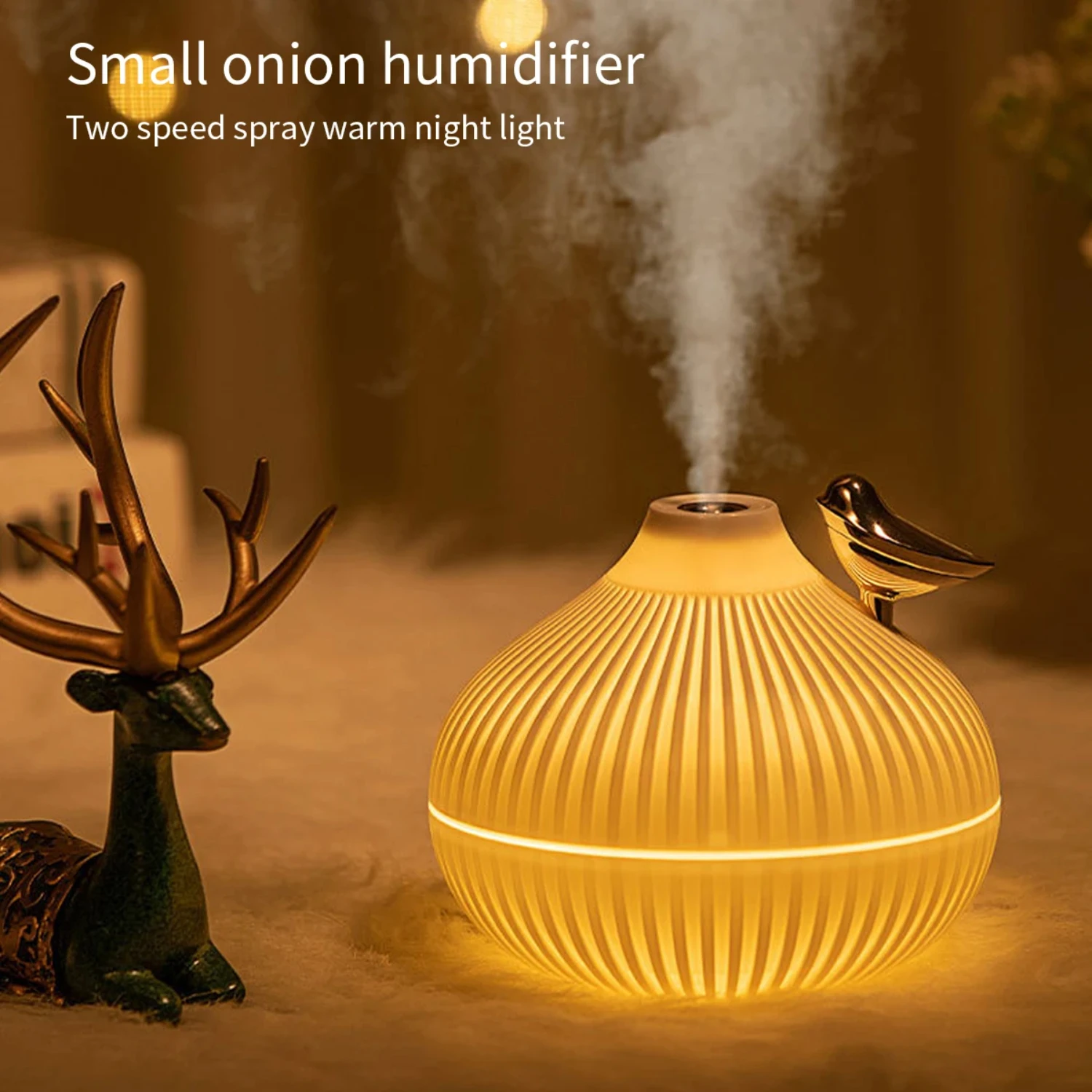 Difusor de aceites esenciales de aromaterapia con luz nocturna: humidificador de aire compacto y conveniente con niebla de hidratación para escritorio de dormitorio de oficina -