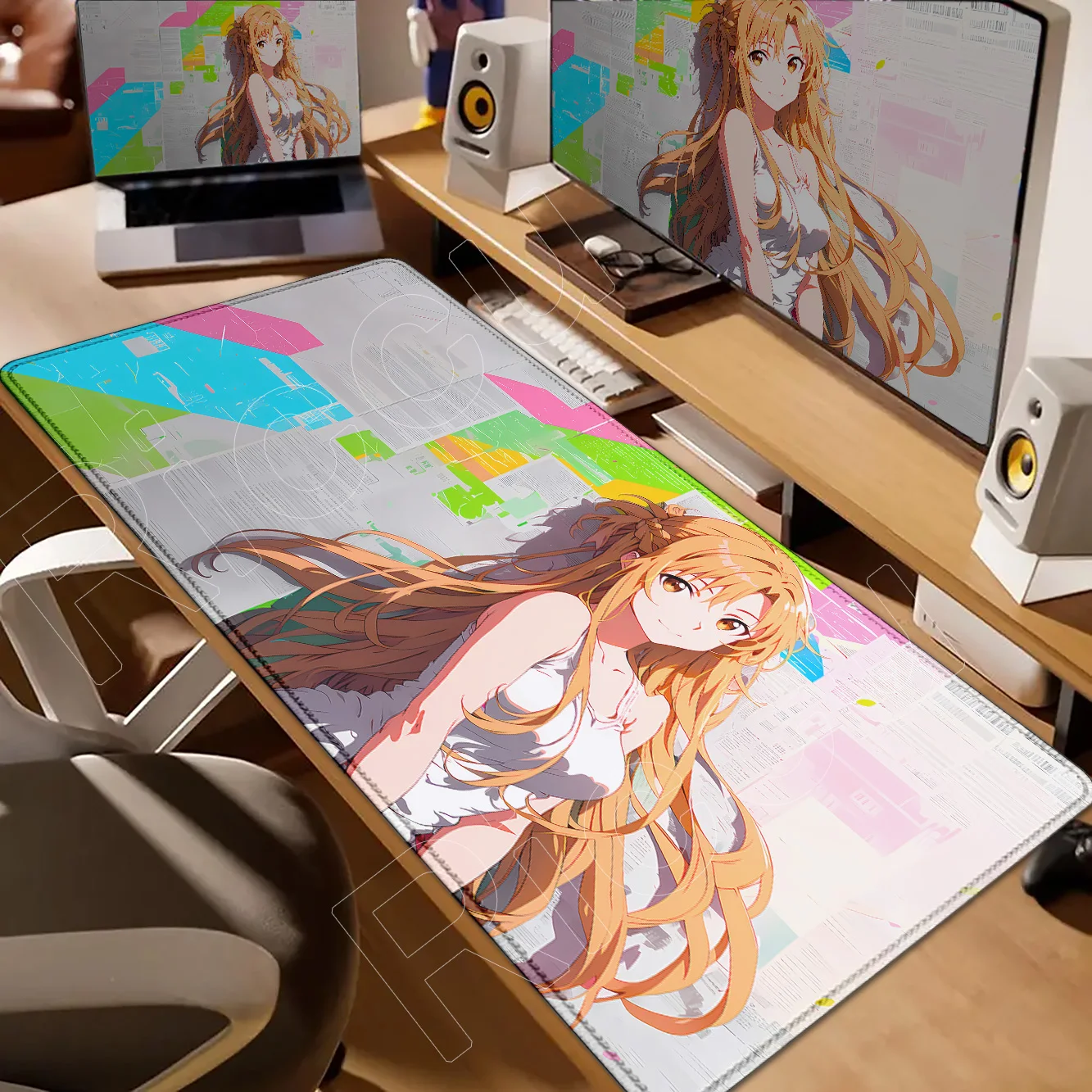 أنيمي العديد من خلفيات رائعة السيف الفن على الانترنت ساو ماوس الوسادة جميلة Asuna ماوس الوسادة عدم الانزلاق مقاومة للاهتراء لعبة الحصير مكتب كبير #1