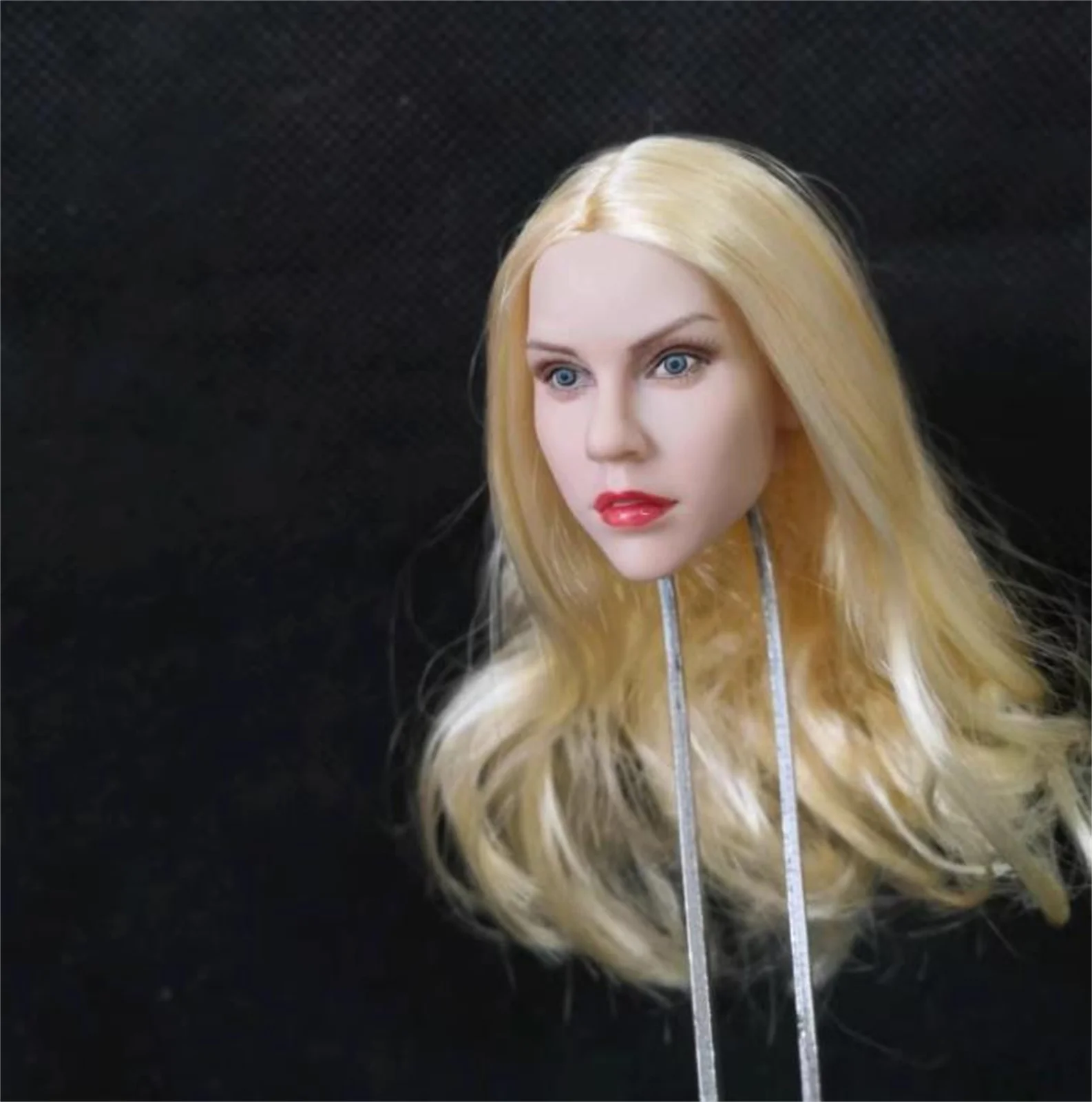 

1:6 Scale Model Blonde/Red ？brown Hair Expression Female Anime Beauty Head Carving Model for 12 " TBL PH Figure Body