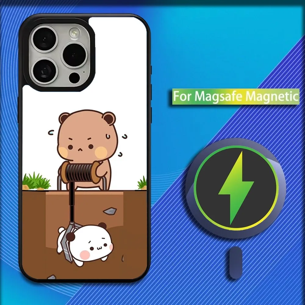 FUNNY Cute BuBu DuDu Phone Case For iPhone 16,15,14,13,12,11,Plus,Pro,Max,Mini Magsafe Magnetic Wireless Charging