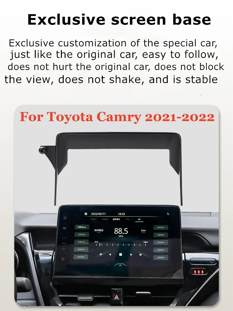 2021 2022 For Toyota Camry Car Screen Phone Holder Wireless Charger Navigation GPS Phones Mount