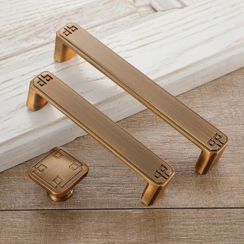 

YM Antique Chinese Drawer Pulls And Cabinet Handles Wardrobe Dressers Door Furniture Hardware for Kitchen Closet Storage