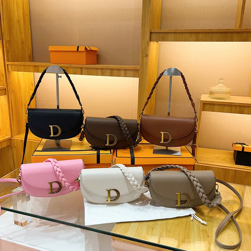 

2025 New Pear-Like Handbag - Textured Leather Shoulder/Crossbody Purse, Monogram Lettering, Elegant & Versatile