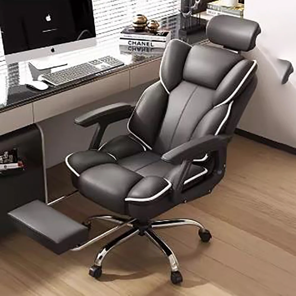 Ergonomischer nordischer Bürostuhl, luxuriös, bequem, zum Entspannen, bequemer Bürostuhl, drehbar, für Arbeitszimmer, moderne Chaise De Bureaux-Möbel