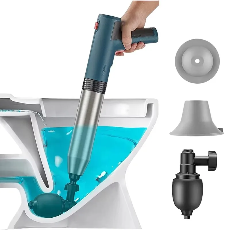 Desobstrucción de inodoro de aire, fregadero, tubería de alcantarillado, dragado, removedor de obstrucciones de drenaje de inodoro, Kit de chorro de drenaje de aire, émbolo de inodoro
