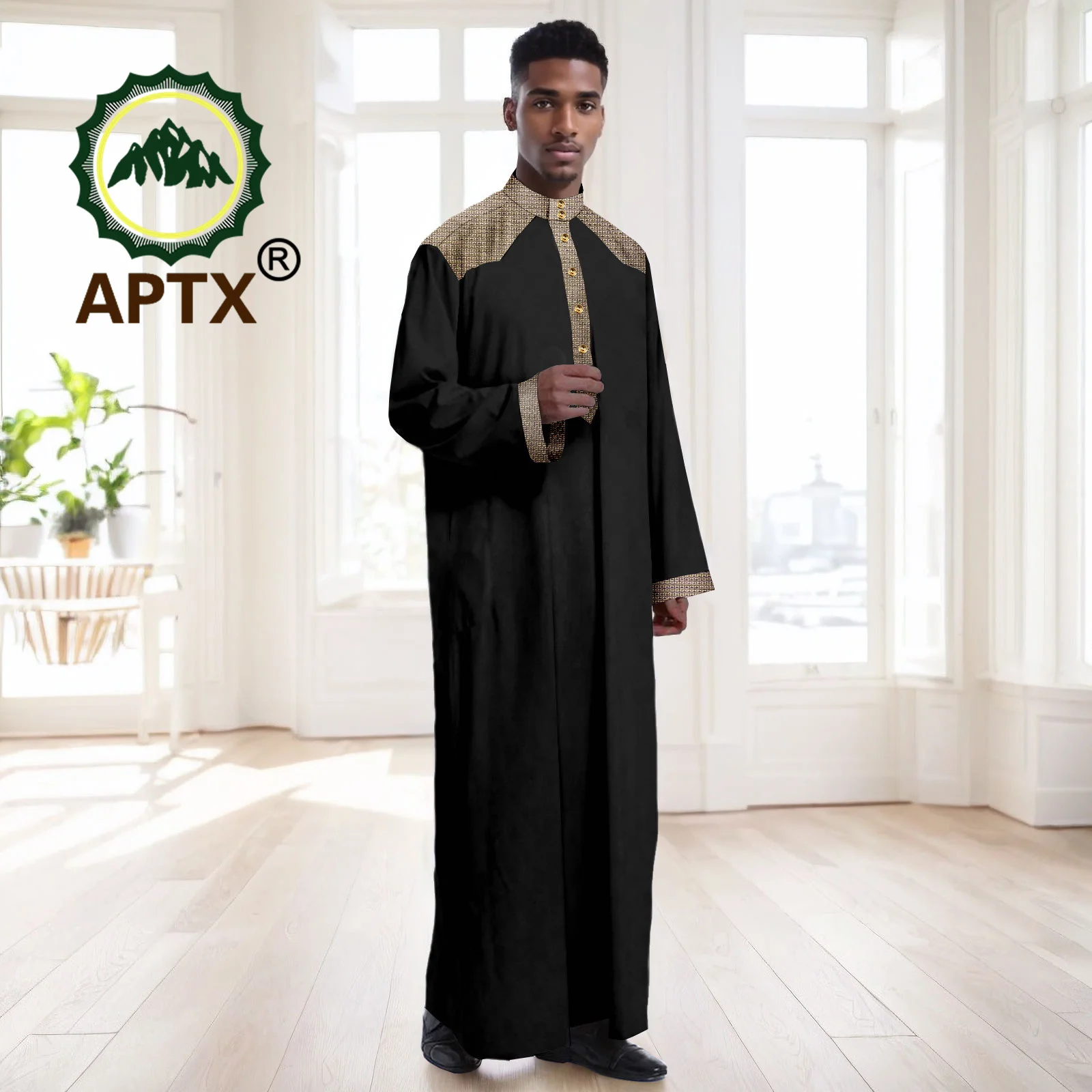 

Musilim Men Cloths Long Sleeve Men Robe Prayer Shirt Loose Abaya Dresses Embroidered Kaftan Casual Formal Dubai Thobe 2412001