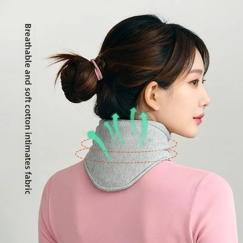 Protetor de pescoço cervical com bolso, protetor de pescoço para sala com ar condicionado, protetor de pescoço com aquecimento para homens e mulheres, à prova de frio