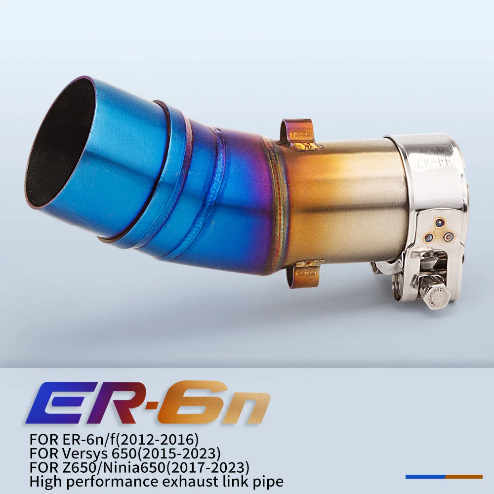

For ER6N Z650 ER-6F Versys 650 Ninja650 2012-2016 motorcycle stainless steel exhaust intermediate connection 51mm exhaust pipe
