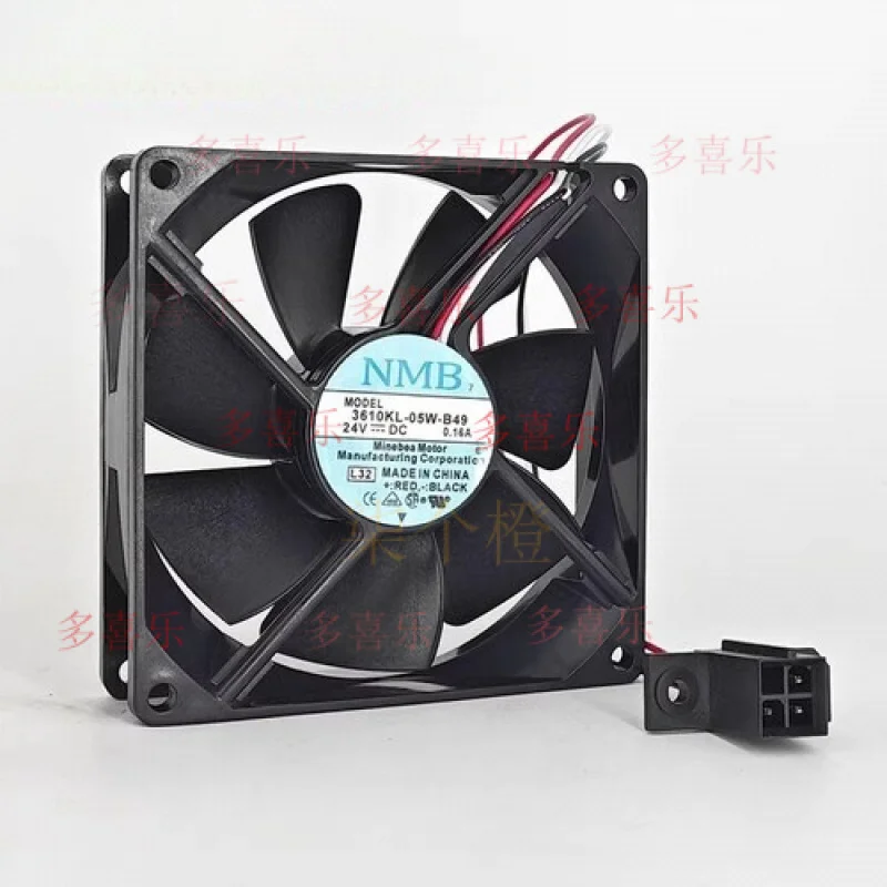 WW   for NMB 3610KL-05W-B49 9025 DC24V 0.16A 3-Pin Inverter Cooling Fan