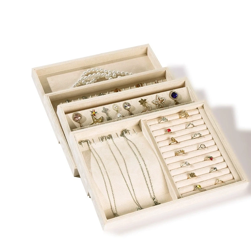 

Модный бархатный лоток для демонстрации ювелирных изделий, ящик, серьги, кольца, ожерелье, браслет, лотки для хранения, органайзер для ювелирных изделий, витрина, реквизит