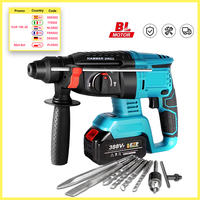 26MM Brushless Electric Hammer Drill Multifunctional Cordless Rotary Hammer Rechargeable Power Tools For Makita 18V Battery ﻿