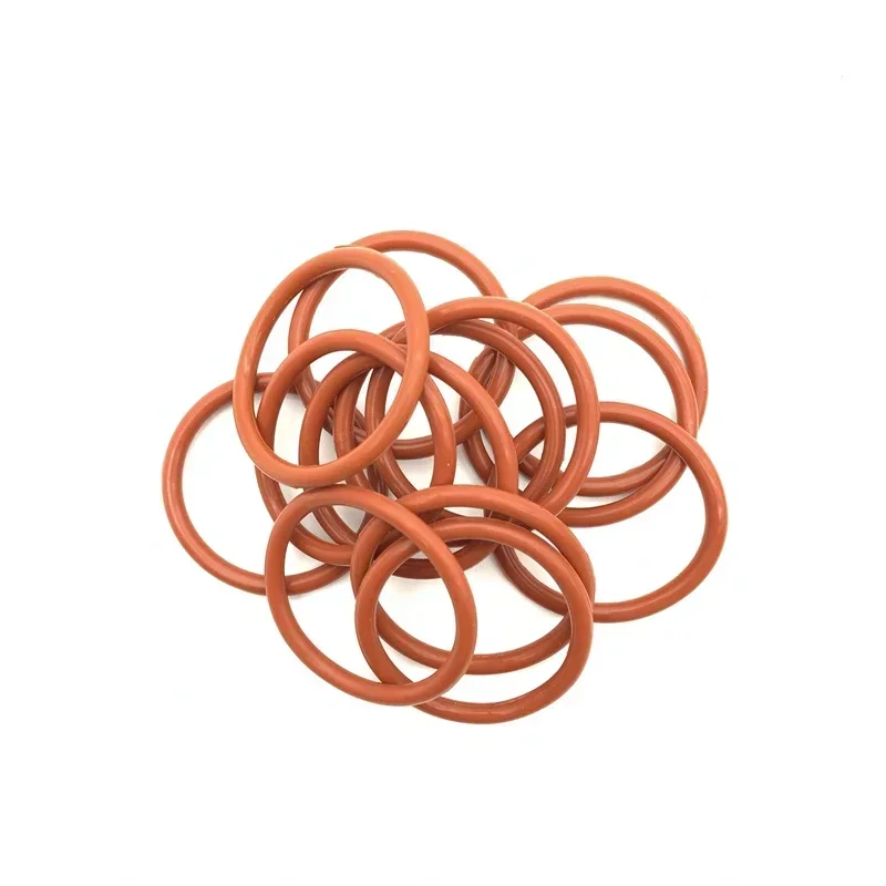 

VMQ O Ring Seal Gasket Thickness CS 5.7mm OD 200mm~300mm Silicone Rubber Insulated Waterproof Washer Round Shape Nontoxic Red