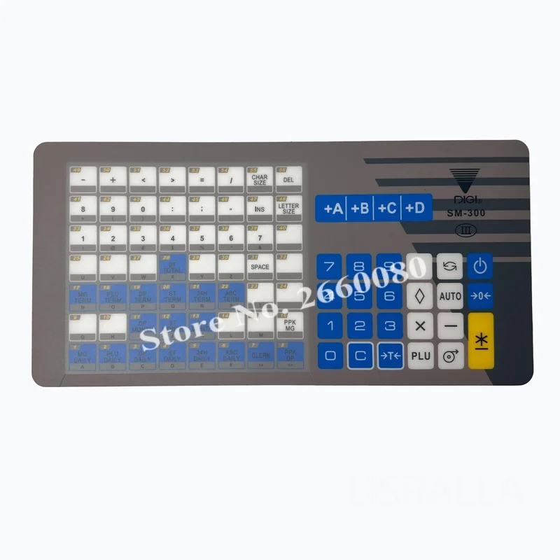 5pcs Original New SM300 Keyboard Film English Version for DIGI SM300P Balance Scale SM-300P Panel 56 Keys Key Sheet