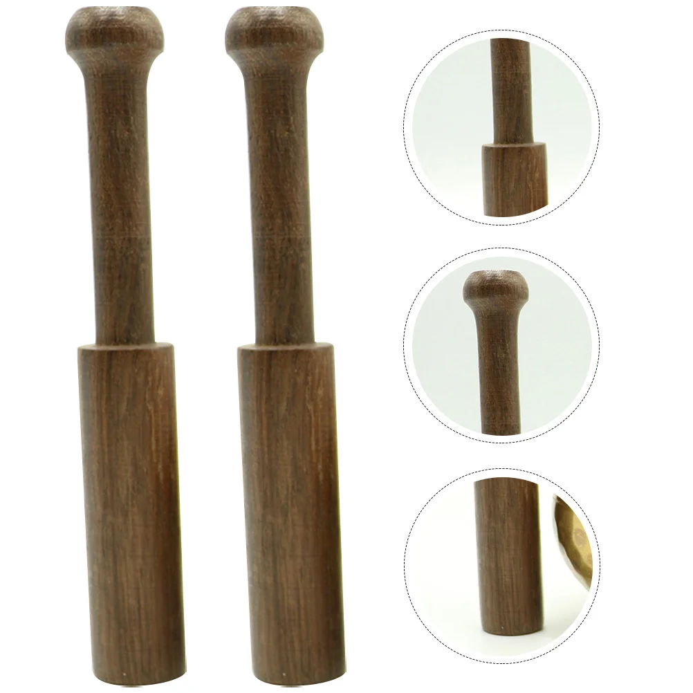 

2pcs Wooden Singing Mallet Buddha Stick Sound Accessory Wood Sticks Small Light Singing Bowl Striker Wood Sound Bowl Stick For