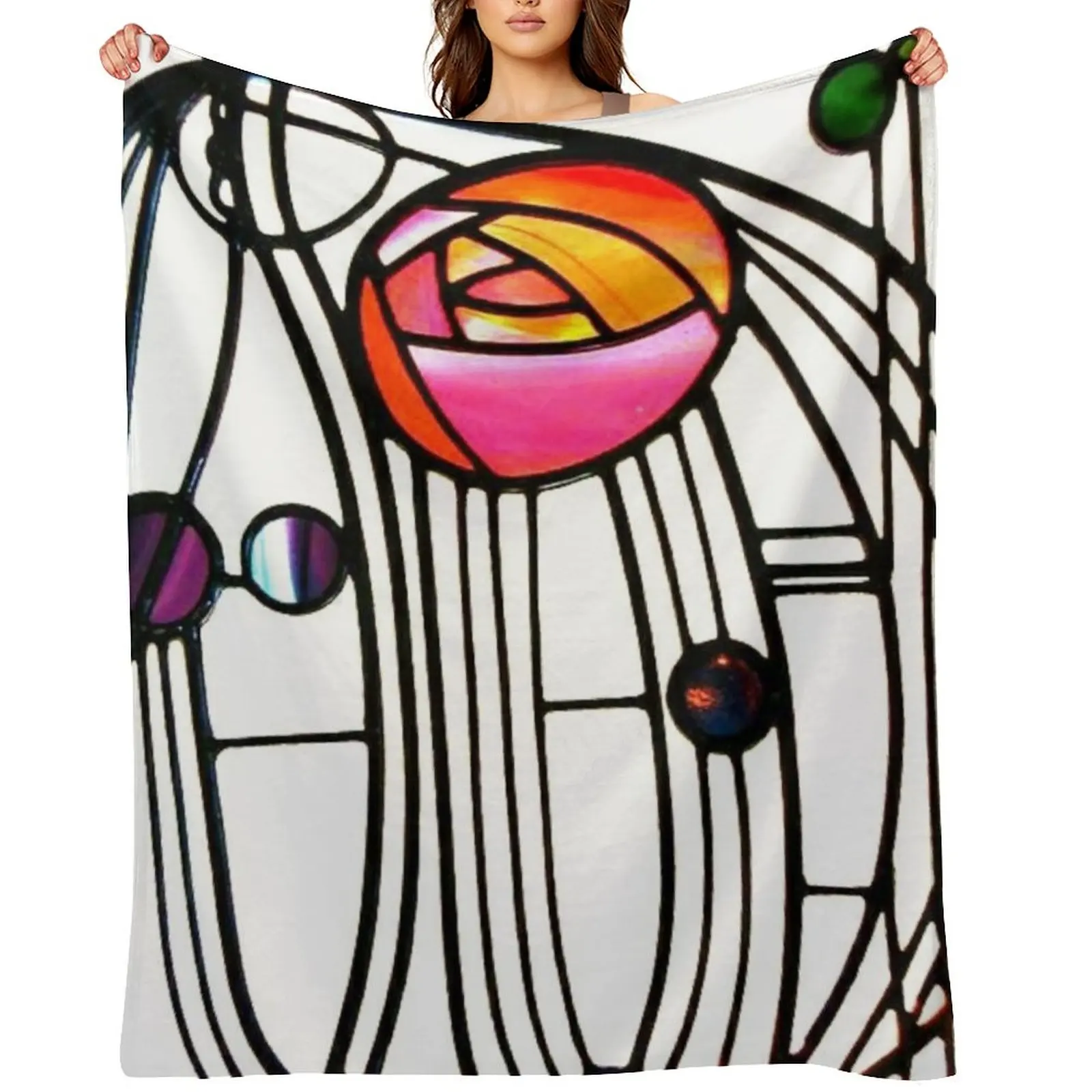 

Charles Rennie Mackintosh design Throw Blanket Sofa Luxury Designer Softest Decorative Beds Blankets