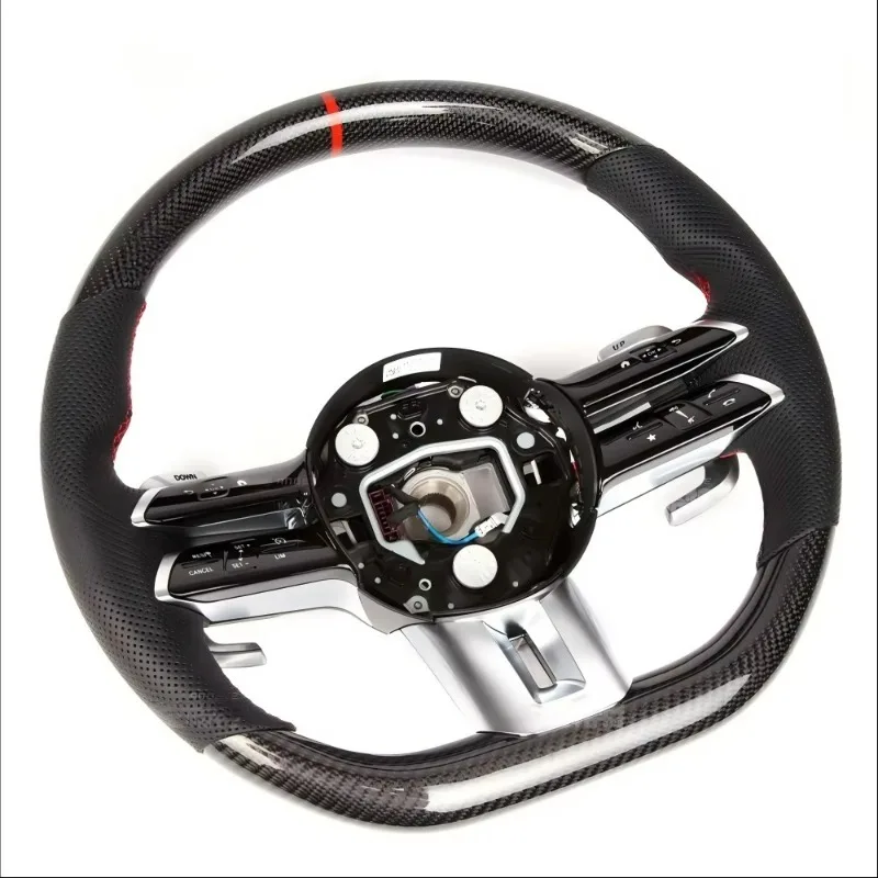 Upgraded Carbon Fiber Steering Wheel Assembly for Mercedes-Benz W204 W205 W213 W219 W222 C63 E63 S63 G63 GLE GLS AMG GT