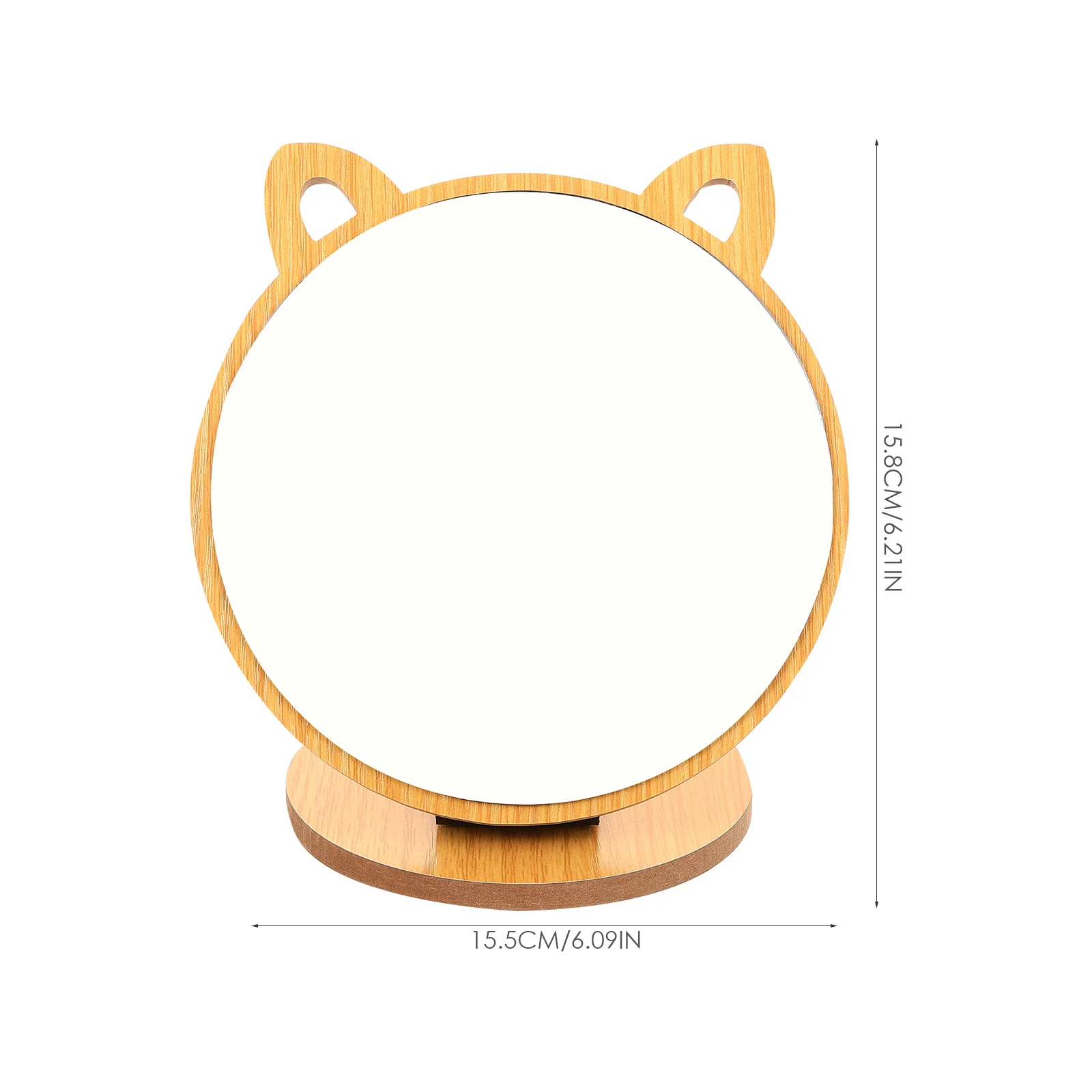 Wooden Vanity Mirror Animals Shaped Makeup Cute Desks Mirrors Desktop Small Adorable at Home for Room