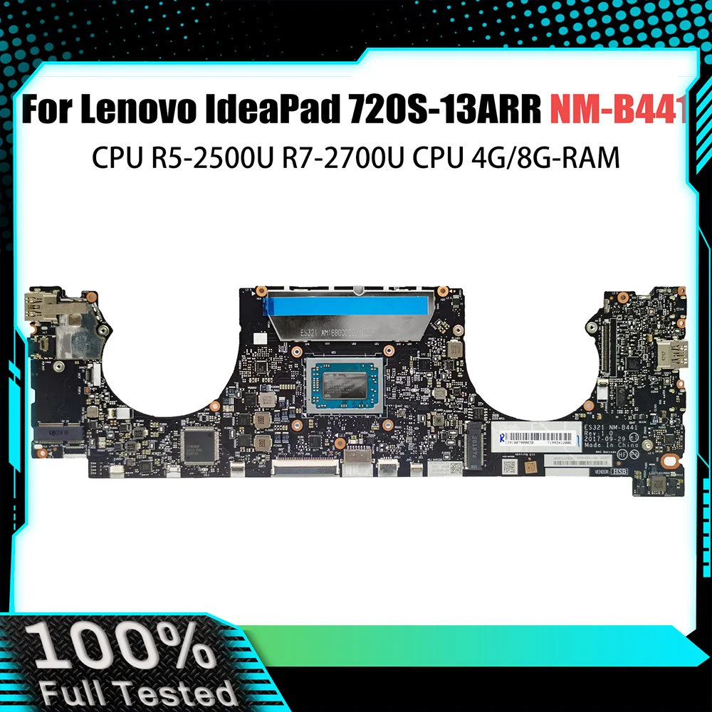 

NM-B441 Mainboard For Lenovo IdeaPad 720S-13ARR Laptop Motherboard R5-2500U R7-2700U CPU 4G/8G-RAM 5B20Q59464 5B20Q59378