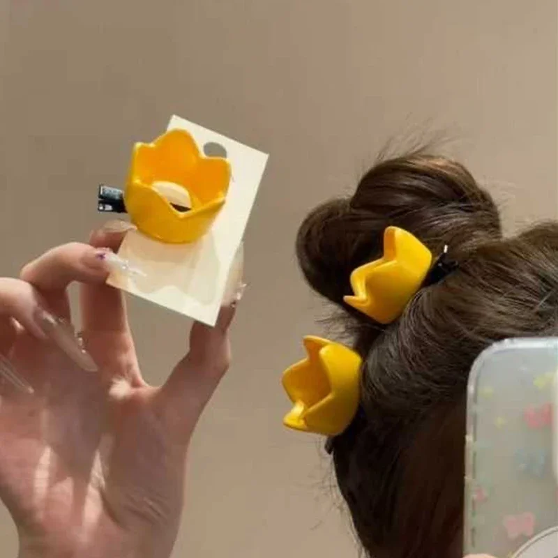 Niedliche 3D Goldene Mini-Kronen-Haarspangen Kawaii Seitenpony-Clips Haarnadeln Kopfbedeckung für Cosplay Damen Tägliche Haarspangen Haaraccessoires – Detail 3