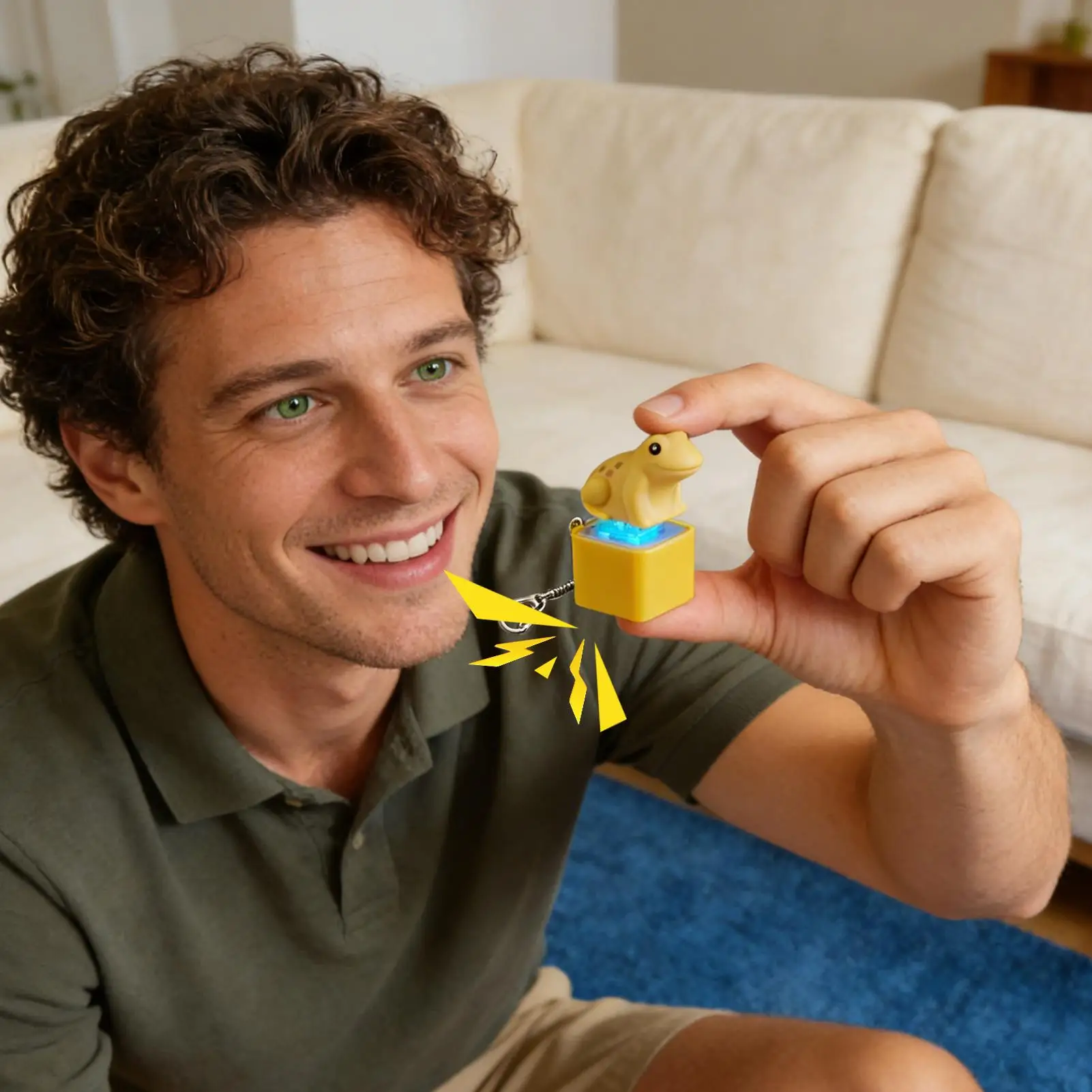 Zabawka antystresowa w kształcie żaby z klawiaturą, ładowalna, mechaniczna, klikająca przyciski, zabawka antystresowa dla kobiet, mężczyzn, do szkoły, na spotkania, do klasy, na miejsce pracy, do samochodu.