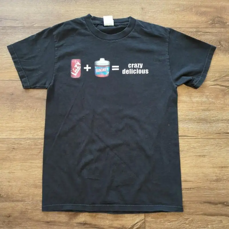 Vtg preguiçoso domingo soda doce adulto pequena camiseta mr pibb dr pimenta twizzlers y2k