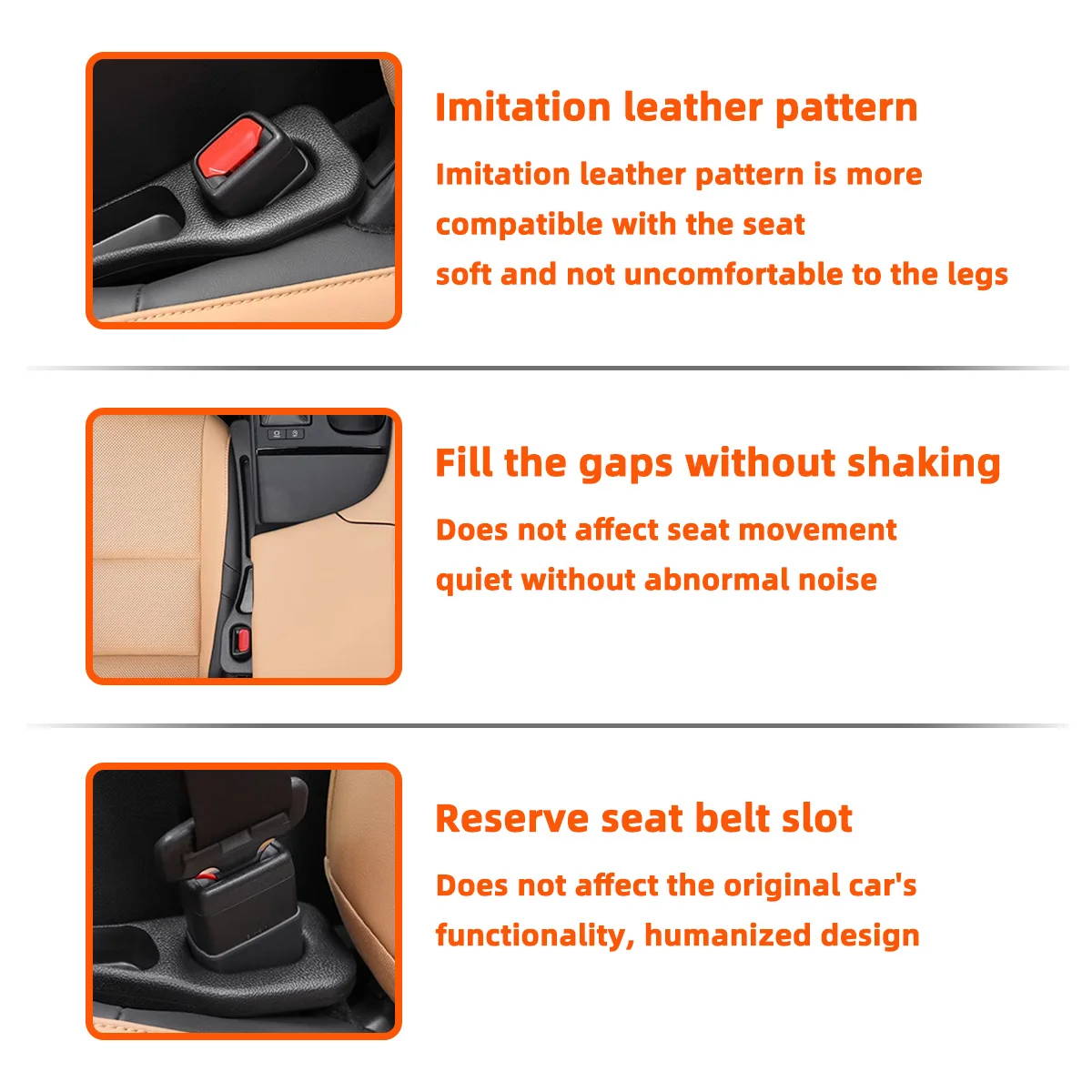 YONGRUN Car Seat Gap Plug Strip Storage Slot Design Increases Storage Capacity Car Seat Gap Filling Storage Box Car Interior