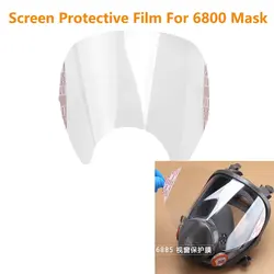 Scratch resistente película protetora para 3m 6800 respirador de gás rosto cheio protetor de tela da janela pintura pulverização máscara capa