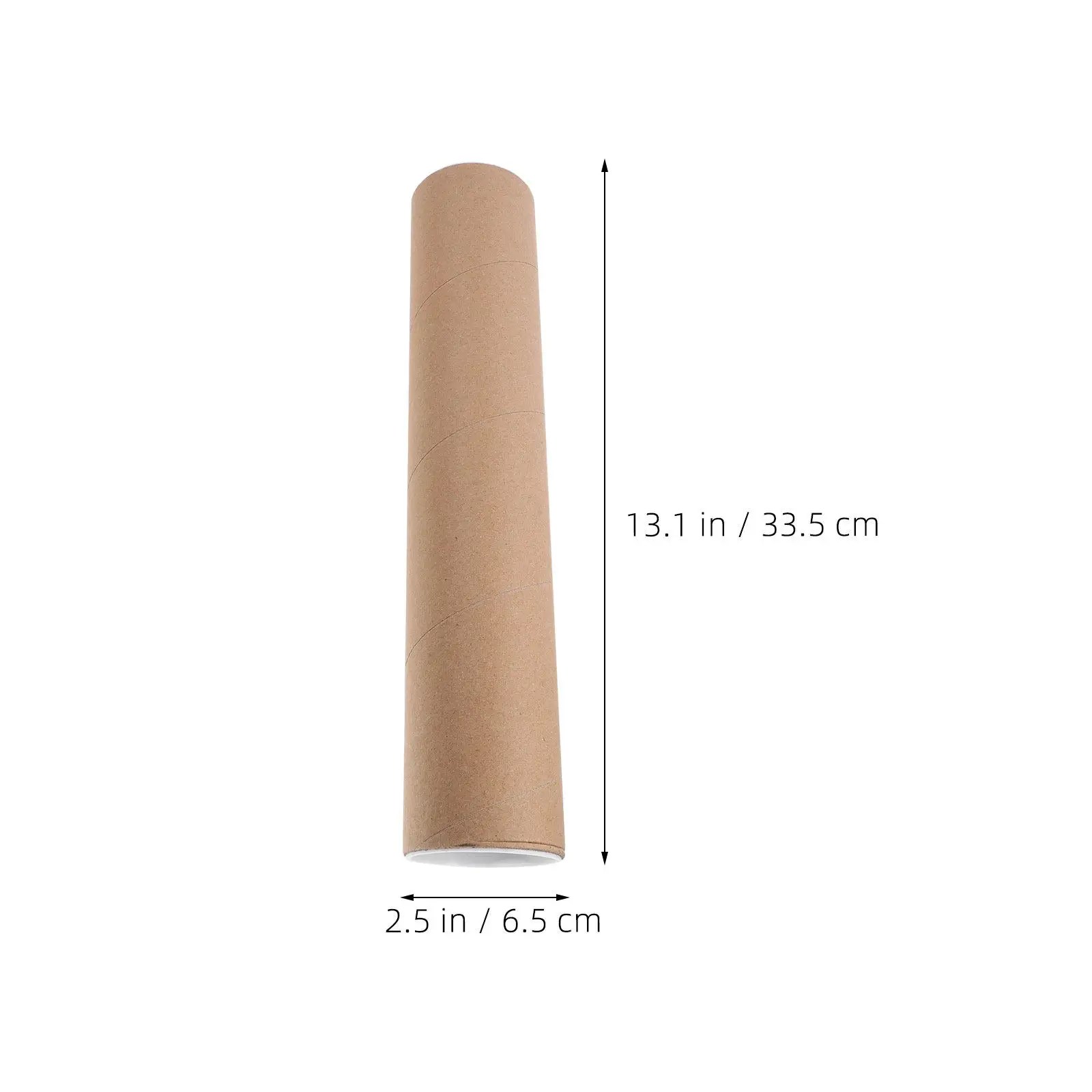 5Pcs Round Paper Tube Kraft Mailing Tube Mailers for Posters Artwork Documents Blueprints Map Storage 13.19x2.56x2.56in Reusable view 5
