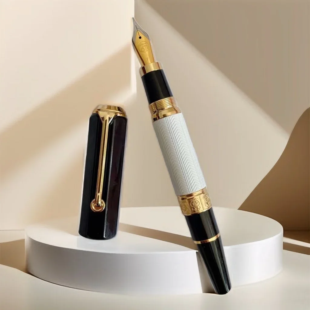 

LEMON M5 Fountain Pen Piston High-end Acrylic Writing Ink Pen Panda Pattern Blade EF F Nib Business Office School Supplies Gift